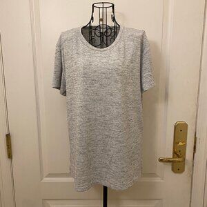 GUC Wilfred Free Women Light Heather Gray Knit Short Sleeve T-Shirt Size Medium
